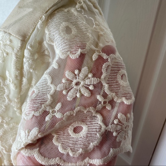 🔥SOLD🔥 Maggy London Retro Lace Overlay Dress Cream 12 - Picture 6 of 16